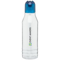 20 Oz. H2go Flip Water Bottle w/Aqua Threaded Lid And Clear Straw